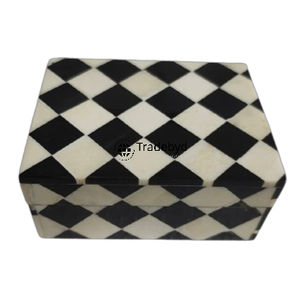 Caja organizadora clásica con incrustaciones de resina, solución de regalo y almacenamiento de joyas hechas a mano de Tradebyd - Product Image 1