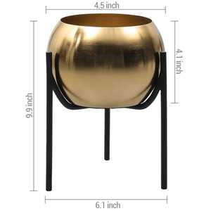 Vase à fleurs moderne en métal doré, luxe nordique, acier inoxydable, cylindrique cannelé, décoration de centre de table pour la maison, mariage, hôtel - Product Image 5