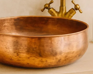 Fregadero de Cocina de Diseño de una Sola Tina, Redondo, de Cobre Puro, para Cocina, Tamaño Personalizado - Product Image 6