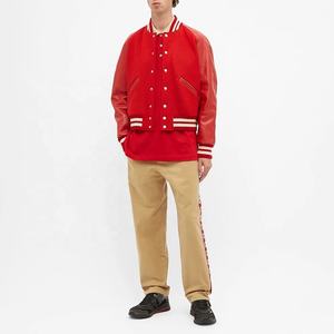 Chaqueta para hombre personalizada al por mayor Varsity Letterman chaqueta hombres béisbol Letterman Varsity chaqueta satén cómodo servicio OEM - Product Image 5