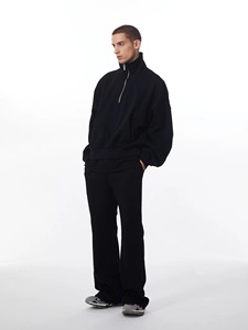 Wholesale Basic Heather Grey <b>Oversized</b> Sweatpants Casual Style Soft Fleece Material with Drawstring Waistband and Relaxed Fit - Product Image 4