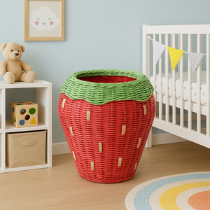 ตะกร้าหวายทรงกลมรูปสตรอเบอร์รี่ตะกร้ากระดาษของเล่นสำหรับเด็กทำจากเวียดนาม - Product Image 1