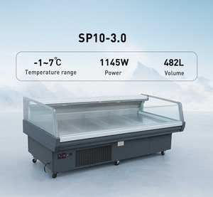 Display Freezer with Spray-Coated Trays, Air Curtain Cooling, LED Lights and Double Insulated Glass <b>Doors</b> - Product Image 3