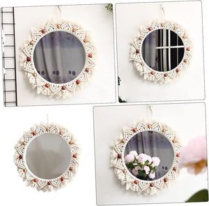 Dernière collection de miroirs artisanaux en bambou et osier Miroir mural antique du Vietnam Miroir mural en rotin naturel Tenture murale Décoration - Product Image 3