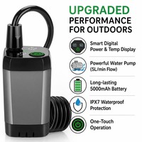 Kit de douche portable d'extérieur - Pompe de douche de camping rechargeable avec affichage numérique, douchette haute pression pour la randonnée