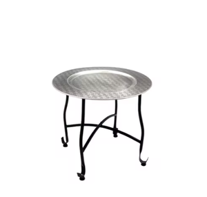 Tables Basses Rondes Marocaines Artisanales en Métal Premium Table Basse Ancienne Marocaine Qualité Supérieure au Prix de Gros - Product Image 3