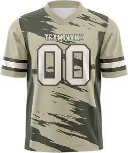 Venta al por mayor de ropa deportiva para adultos de alta calidad personalizada para todos los equipos camisetas de fútbol americano corto transpirable de talla grande para el verano - Product Image 3