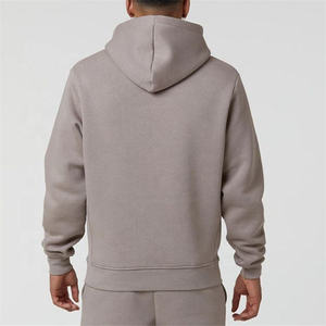 Nouveau logo personnalisé hommes régulier ajusté à capuche 100% coton uni blanc surdimensionné pull à capuche avec poche hommes - Product Image 5