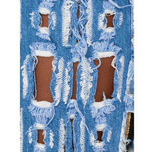 Ripped and Repair Jeans Manufacturer High Waist Casual Straight Jeans <b>for</b> <b>Women's</b> Custom Jeans Denim Pants OEM Serviced - Product Image 3