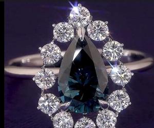 Nouvelle poire coupe bleu laboratoire cultivé diamant bague de fiançailles 18K or blanc femmes bague en gros luxe personnalité bijoux - Product Image 3