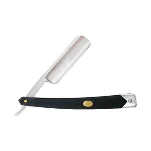 มีดโกนตรงขอบสแตนเลสแบบเดี่ยวพร้อมที่จับสีดำโกนหนวดแบบใช้แล้วทิ้งเพื่อความปลอดภัยในการดูแลส่วนตัวสำหรับช่างตัดผม - Product Image 4