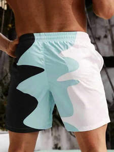 บริการ OEM กางเกงว่ายน้ำชายแบบผูกเชือกที่เอว ปรับแต่งโลโก้ได้เอง ลายเรียบ คุณภาพสูง สไตล์ไฮสตรีท แห้งเร็ว - Product Image 3