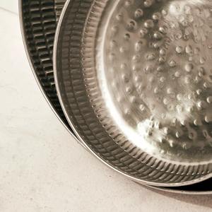 Lot de 3 bols décoratifs bas orchidées finition argentée pièces élégantes parfaites pour la table de bureau à domicile ou la fête d'Inde - Product Image 3