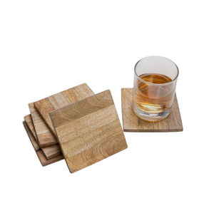 Posavasos cuadrados de madera de alta calidad, posavasos de mesa de diseño moderno atractivo para el hogar, manteles individuales decorativos para bebidas - Product Image 4