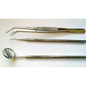 Proveedor Mayorista de Set de Examen Dental de 3 Piezas: Sonda, Espejo Bucal, Pinzas Dentales, Raspador de Dientes, Herramientas de Limpieza Dental Económicas - Product Image 1