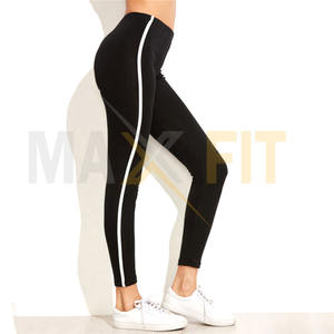 MAXFIT ENTERPRISES-Mallas de Entrenamiento de Estilo Casual para Mujer, Leggings Deportivos Transpirables de Alta Elasticidad, Encuadernación Blanca con Logo EN LA Cintura - Product Image 3