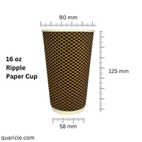 Gobelet en papier jetable écologique avec conception ondulée pour café ou boissons froides pour les fêtes ou un usage occasionnel
