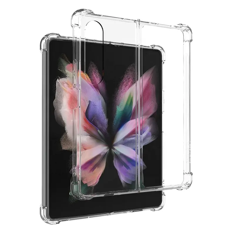 Voor Samsung Galaxy Z Fold 4 5G Transparante Case Schokbestendig Kristalhelder Voorkant Achterkant Beschermhoes Telefoonhoesje