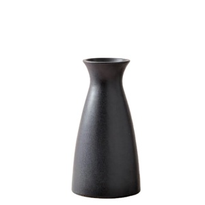 Jarrón de Metal de aluminio negro moderno, maceta decorativa de mesa para boda y hogar, jarrón decorativo elegante de maceta negra - Product Image 1