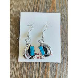 Pendientes Colgantes de Plata de Ley y Turquesa Amy Locaspino, Regalo Elegante para Ocasiones Especiales - Product Image 1