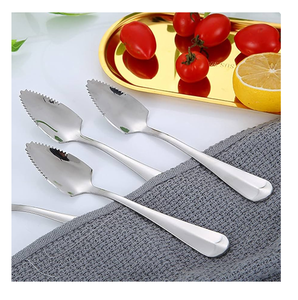 Hot Selling Wholesale Price Stainless Steel Grapefruit Spoon Stirring Spoon With Serrated Edges Scraping Spoon - Product Image 3