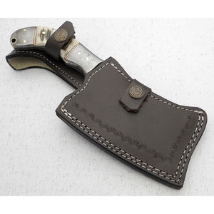 Couteau de chef Burraq DIY OEM fait main en acier Damas, multifonctionnel, motif goutte de pluie, avec étui en cuir, 10 pouces, pour usage en cuisine - Product Image 5