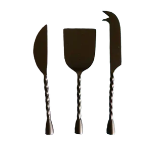 Vente chaude de haute qualité Ensemble de fromage en métal couleur argent Ensemble de gadgets au design moderne Utilisation pour l'hôtel - Product Image 4