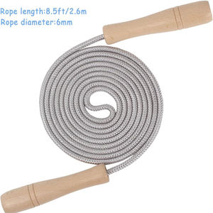 Cuerda para Saltar para Niños, Cuerda de Saltar Ajustable de Algodón de 8.5 Pies con Mango de Madera - Product Image 5