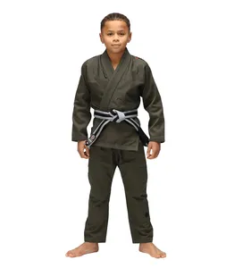 Hot Quality Factory Price Kids Bjj Gis In Customize Logo Brazilian Jiu Jitsu 100% Cotton Pearl Weave Fabric In 450 GSM For Kids