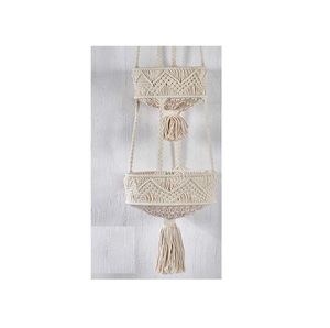 Hermoso diseño macramé almacenamiento cesta colgante guardería dormitorio sala de estar Decoración Accesorios Para el hogar a precio asequible - Product Image 3