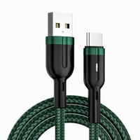 Kabel Data Pengisian Cepat 65W PD Bersertifikasi CE FCC, Kabel Universal Berbahan Zinc Alloy dengan Jalinan Kain untuk Laptop dan Smartphone