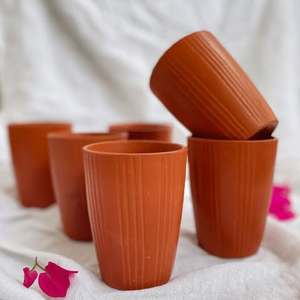 Vasos ecológicos hechos con arcilla de tradición antigua, cristalería duradera única para Hotel, restaurante, agua potable desechable - Product Image 3