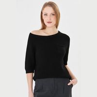 Suéter de Punto para Mujer, 100% Algodón Orgánico, Holgado, Transpirable, Suave y Cálido