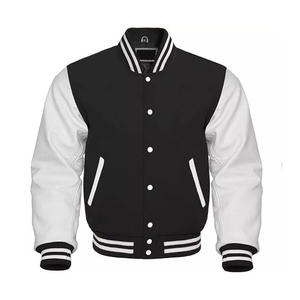 Veste universitaire en toile bicolore pour hommes Premium Logo avant élégant pour Hip Hop Streetwear et tenue décontractée quotidienne moderne - Product Image 5