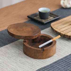 Luxury Wooden <b>Ashtray</b> Handmade | Solid Wood Cigarette & Cigar Ash Tray | Reusable Eco Friendly Smoking Accessory for Hotel - Product Image 6