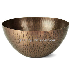 Cuencos de pedicura de metal de aluminio con acabado antiguo de latón, forma redonda, textura martillada, súper calidad, muy demandados - Product Image 5