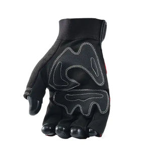 Gants de cyclisme en cuir de haute qualité à deux couches, demi-doigts, avec fermeture à crochet, personnalisation du logo, Soccer Max Pro Florida US Wholesale - Product Image 2