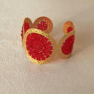 2024 diseño Original personalizado al por mayor brazalete de moda oro genuino Irregular plisado abierto ancho brazaletes de latón - Product Image 3