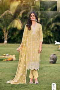 Nuevo conjunto de algodón Premium 60*60 bordado pesado y Organza Dupatta Kurtis para fiestas colección de verano - Product Image 2