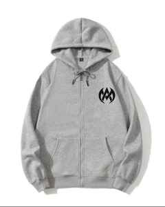 Sudadera con capucha con cremallera y bolsillo de canguro para hombre Sudadera con capucha informal de algodón de manga larga - Product Image 4