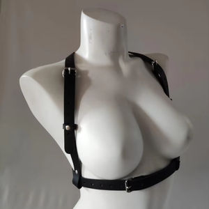 Arnés de pecho de cuero genuino 100% para hombre, ajustable, de talla grande, de alta calidad, personalizable, Color Logo, traje de Festival, moda - Product Image 1