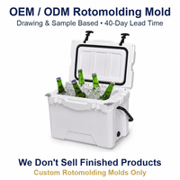 Moule de rotomoulage personnalisé OEM ODM 25QT, glacière blanche, boîte isotherme rigide de qualité supérieure, fabrication directe d'usine