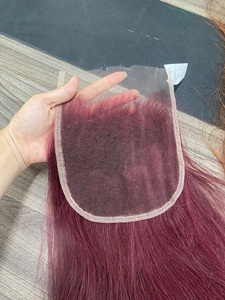 Frontal en dentelle HD, cheveux humains Remy vietnamiens, double épaisseur, sans colle, pointes pleines, toutes couleurs - Product Image 5
