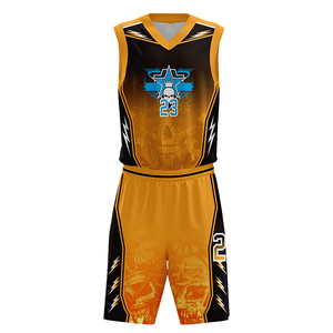 Ensemble de maillots de basket-ball sublimés en 3D avec logo personnalisé de haute qualité, réversible de grande taille et respirant pour les garçons et les enfants en été - Product Image 3