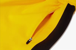 Pantalones de gimnasio informales para hombre, pantalones de chándal ajustados, chándal negro amarillo para hombre, chándal con logotipo personalizado impreso para hombre - Product Image 4