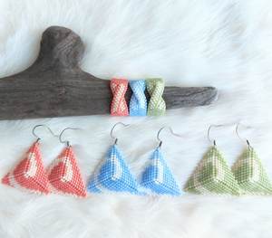 Boho ต่างหูลูกปัดด้วยการออกแบบสีฟ้าครามแอนดี้ cascading Fringe, เครื่องประดับของขวัญที่ไม่ซ้ำกัน - Product Image 3