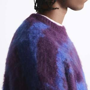 2024 Men's Premium Quality Mohair <b>Sweaters</b> Wholesale Price Breathable Knitwear Customized Color Front Crew Neck Design Winter - Product Image 5