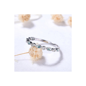 แหวนอัญมณีมอสสีทองแท้ดีไซน์ใหม่หรูหราพร้อมแหวนเพชรแท้ - Product Image 1