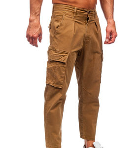 Pantalon cargo homme 2026 léger, écologique, respirant, style urbain, taille mi-haute, confortable, vente en gros, OEM, 100% coton - Product Image 3