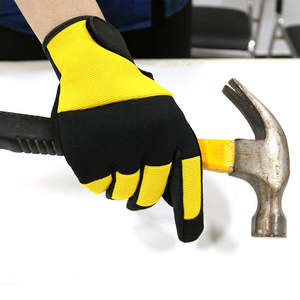 Venta de guantes de trabajo mecánicos, guantes de seguridad a granel para trabajos mecánicos, guantes de conducción de trabajo de cuero de oveja y cabra - Product Image 1